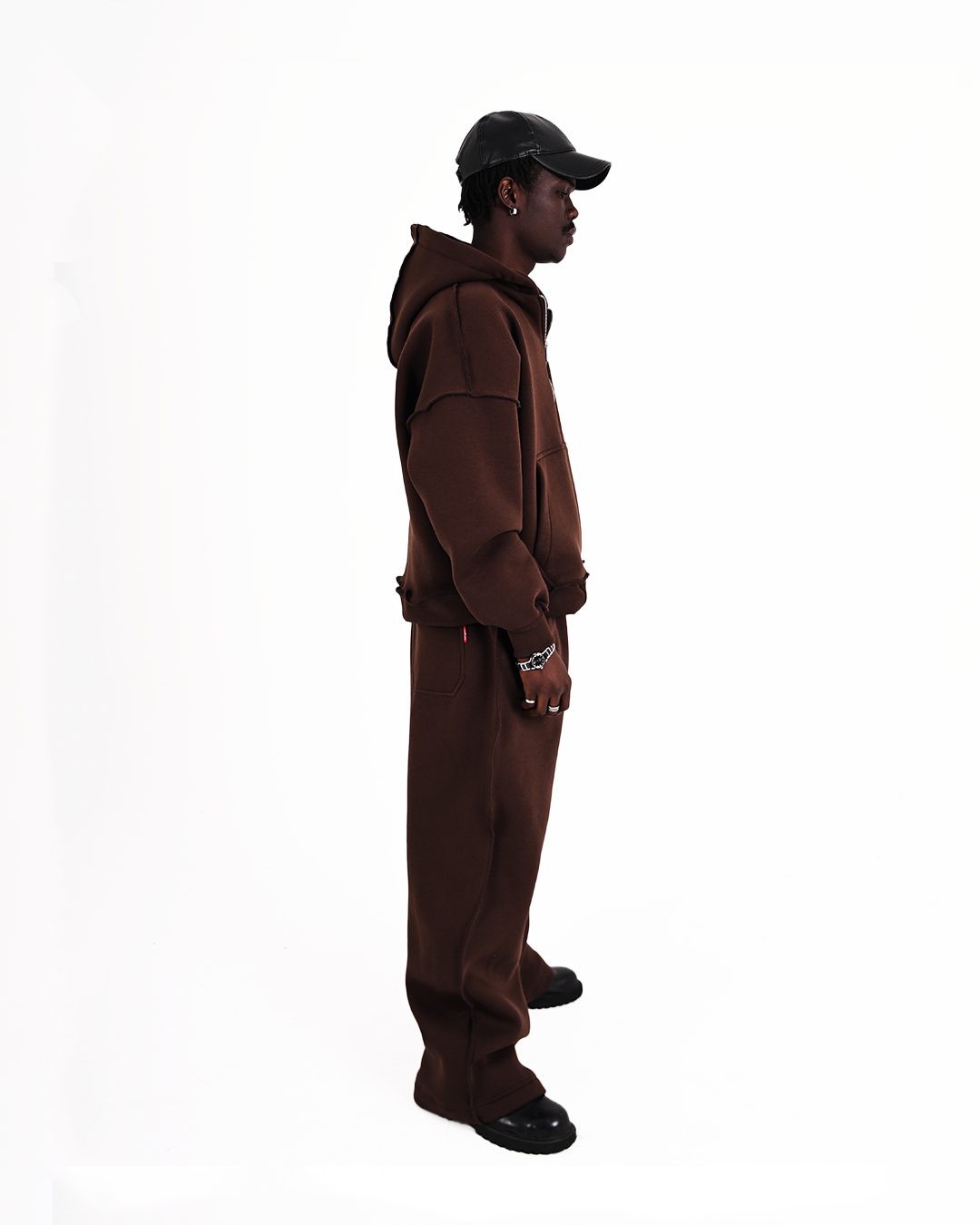 BROWN RAW FORM || (zip-up + pants)
