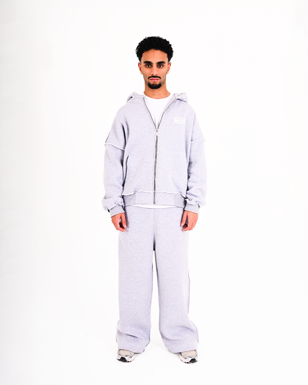 GREY RAW FORM || (zip-up + pants)