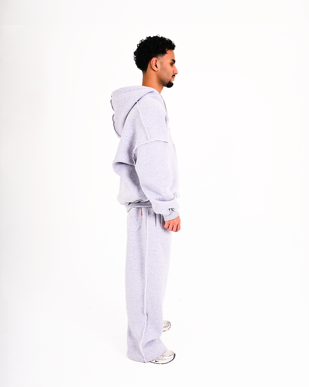 GREY RAW FORM || (zip-up + pants)