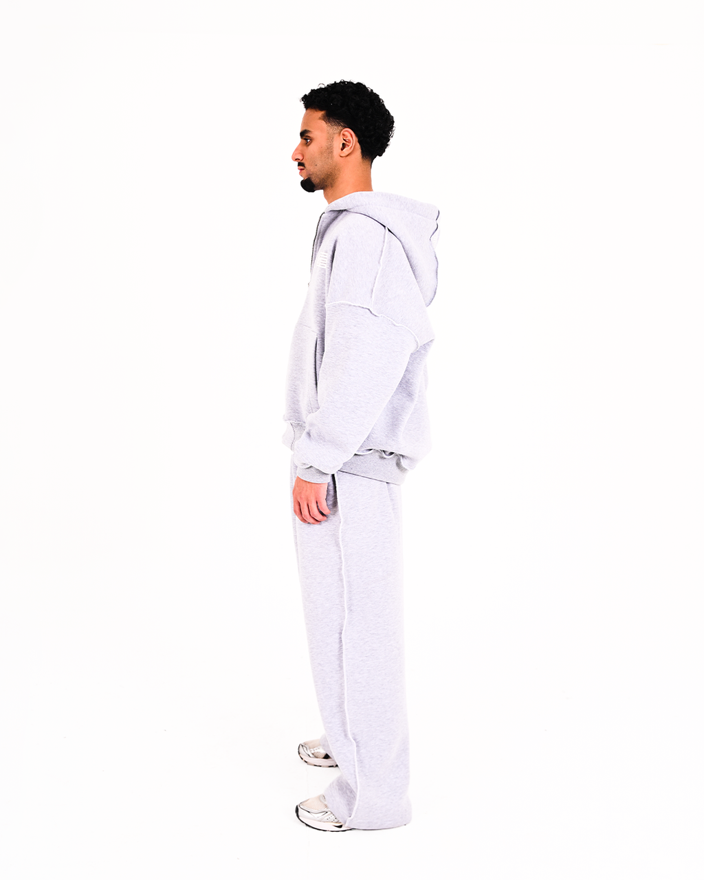 GREY RAW FORM || (zip-up + pants)